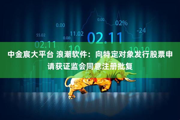 中金宸大平台 浪潮软件：向特定对象发行股票申请获证监会同意注册批复